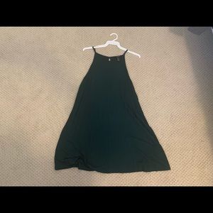 green halter dress